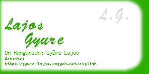 lajos gyure business card