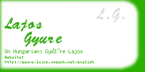 lajos gyure business card